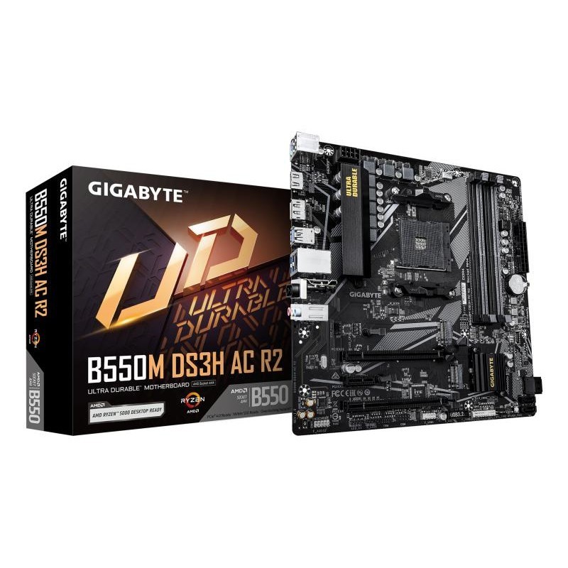 GIGABYTE B550M DS3H AC R2 Carte mère AMD B550 Socket AM4 micro ATX