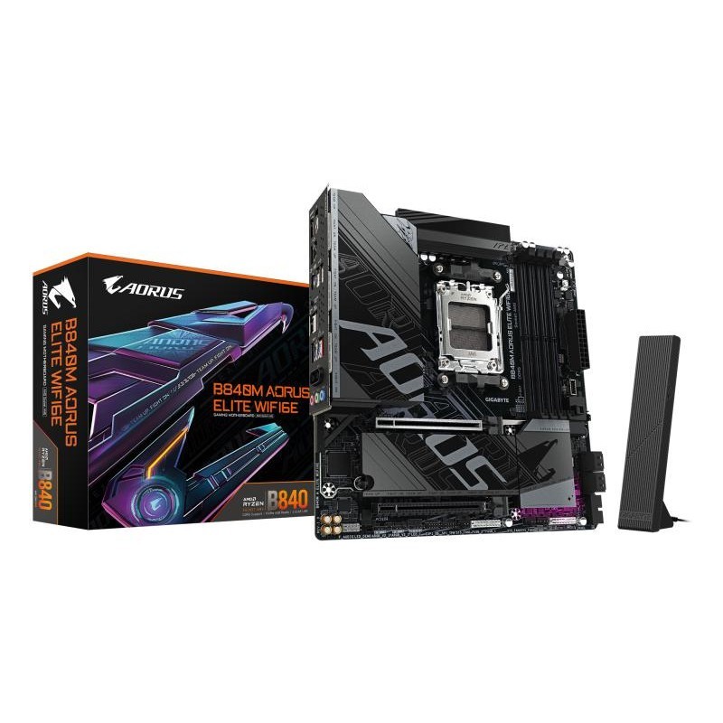 GIGABYTE B840M A ELITE WIFI6E Carte mère AMD B840 Socket AM5 micro ATX