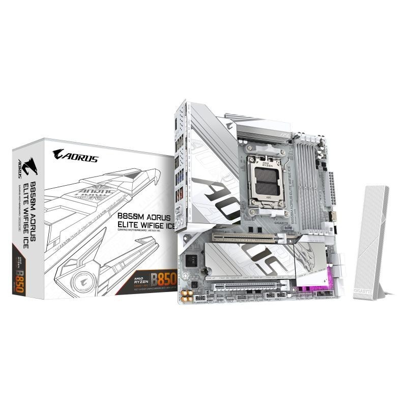GIGABYTE B850M A ELT WF6E ICE Carte mère AMD B850 Socket AM5 micro ATX