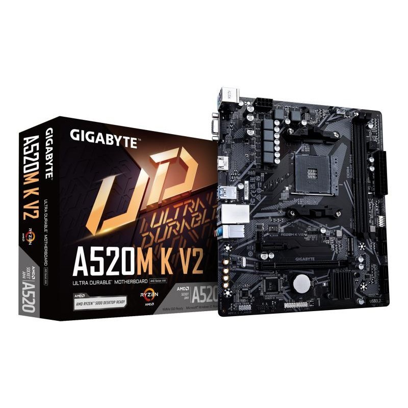 GIGABYTE A520M K V2 Carte mère AMD A520 Socket AM4 micro ATX