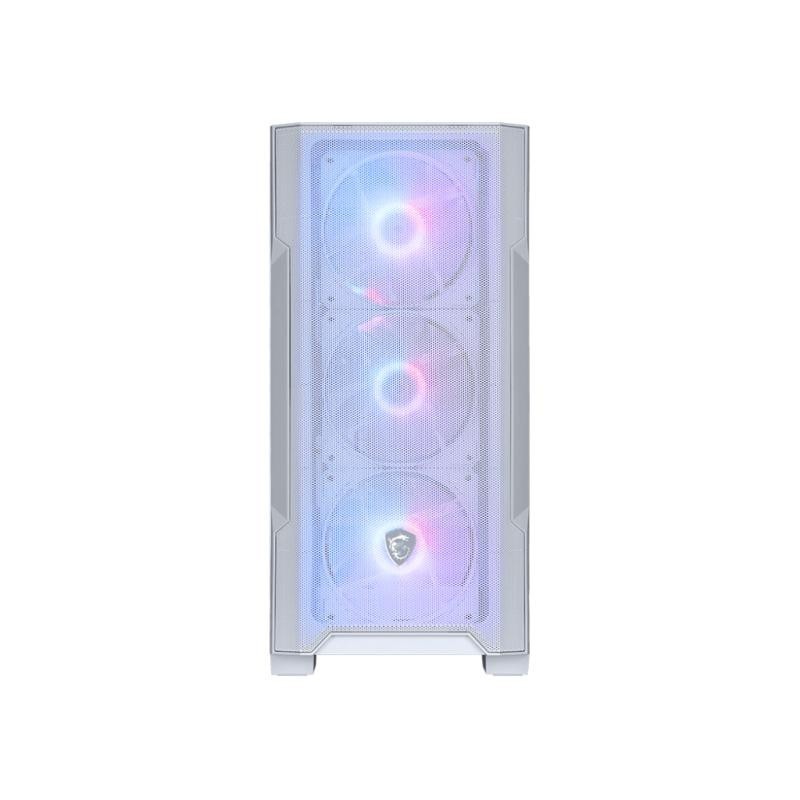 MSI MAG FORGE M100R Midi Tower Transparent, Blanc