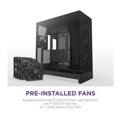 NZXT H9 Flow (2025) Dual-Chamber Mid-Tower Case - All Black