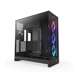 NZXT H9 Flow RGB (CM-H92FB-R1) Dual-Chamber Mid-Tower Case w/ RGB Fans - All Bla