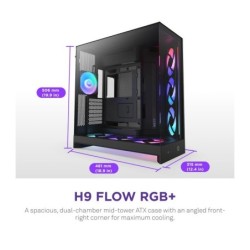 NZXT H9 Flow RGB+ (CM-H92FB-P1) - All Black