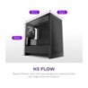 NZXT H3 Flow micro-ATX Mid-tower Case - All Black Color