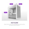 NZXT H3 Flow (2025) micro-ATX Mid-tower Case - All White Color
