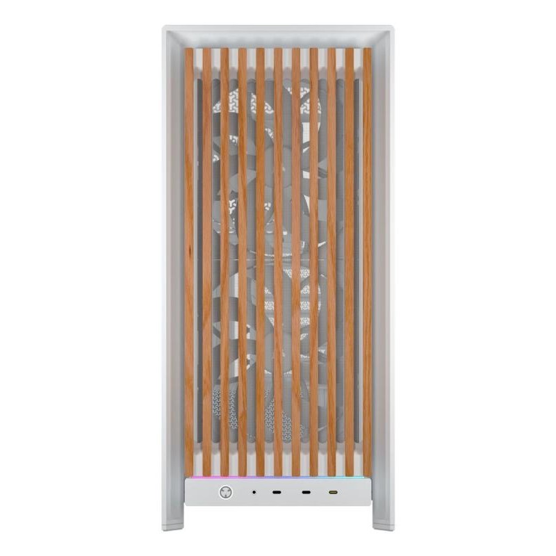 Corsair FRAME 5000D Wood RS Performance Mid-Tower Case, White/Oak