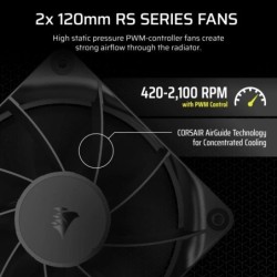 Corsair NAUTILUS 240 RS Carte-mère Refroidisseur d'air Noir
