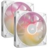 Corsair Kit de démarrage ventilateurs iCUE LINK RX140 RGB Max White Dual Fan