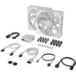 Corsair Kit de démarrage ventilateurs iCUE LINK RX140 RGB Max White Dual Fan
