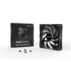 be quiet! Ventilateur Pure Wings 3 140mm PWM high-speed Black