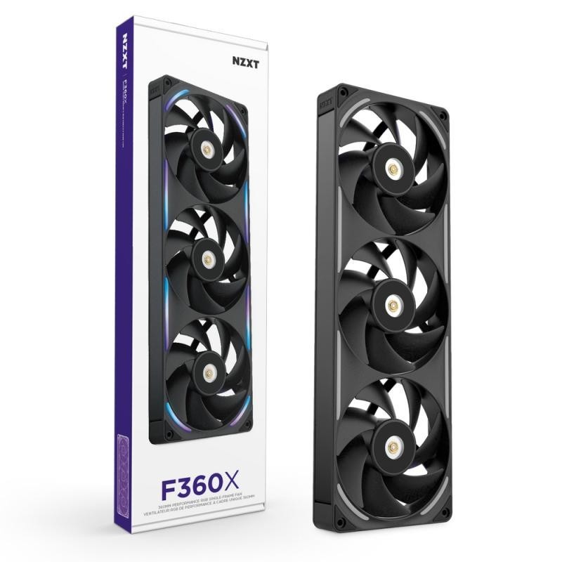 NZXT F360X - 360mm Performance RGB Fan (Single-Frame) - Black