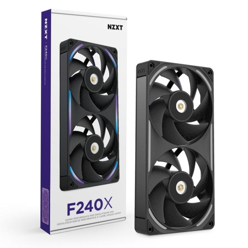 NZXT F240X - 240mm Performance RGB Fan (Single-Frame) - Black