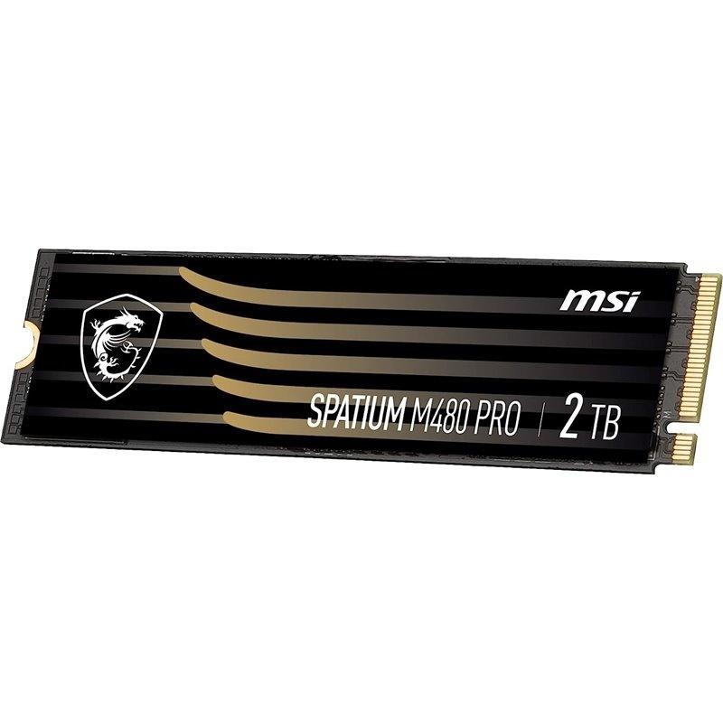 MSI Spatium M480 PRO PCIe 4.0 NVMe M.2 2TB disque SSD 2 To PCI Express 4.0 3D Nand