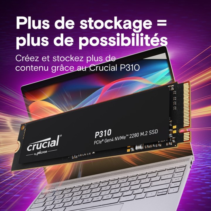 Crucial P310 1TB PCIe Gen4 NVMe M.2 SSD (Tray)