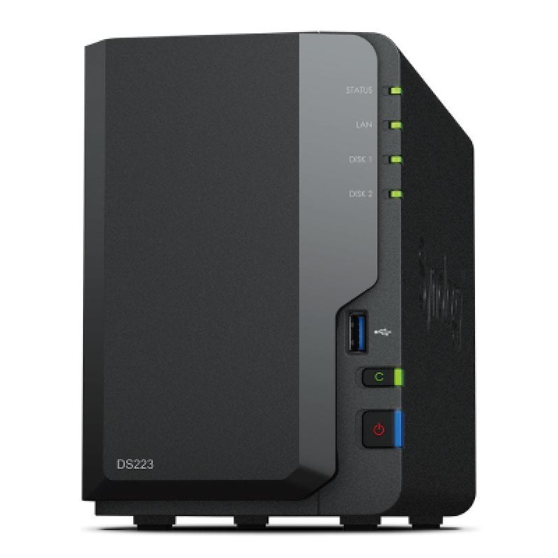 Synology DiskStation DS223 serveur de stockage NAS Bureau Realtek RTD1619B 2 Go DDR4