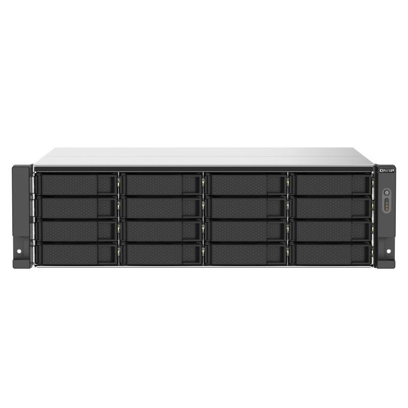 QNAP TS-1673AU-RP-16G serveur de stockage NAS Rack (3 U) Ryzen Embedded V1500B 16 Go DDR4 QNAP QTS Noir, Gris