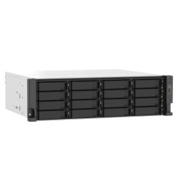 QNAP TS-1673AU-RP-16G serveur de stockage NAS Rack (3 U) Ryzen Embedded V1500B 16 Go DDR4 QNAP QTS Noir, Gris