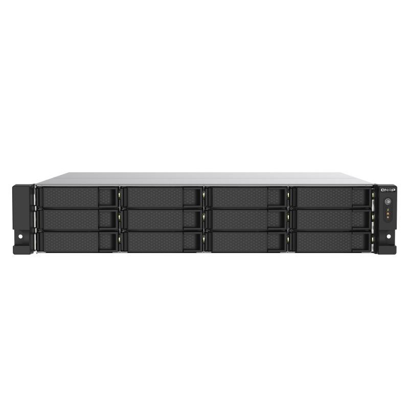QNAP TS-1273AU-RP-8G serveur de stockage NAS Rack (2 U) Ryzen Embedded V1500B 8 Go DDR4 QNAP QTS Aluminium, Noir