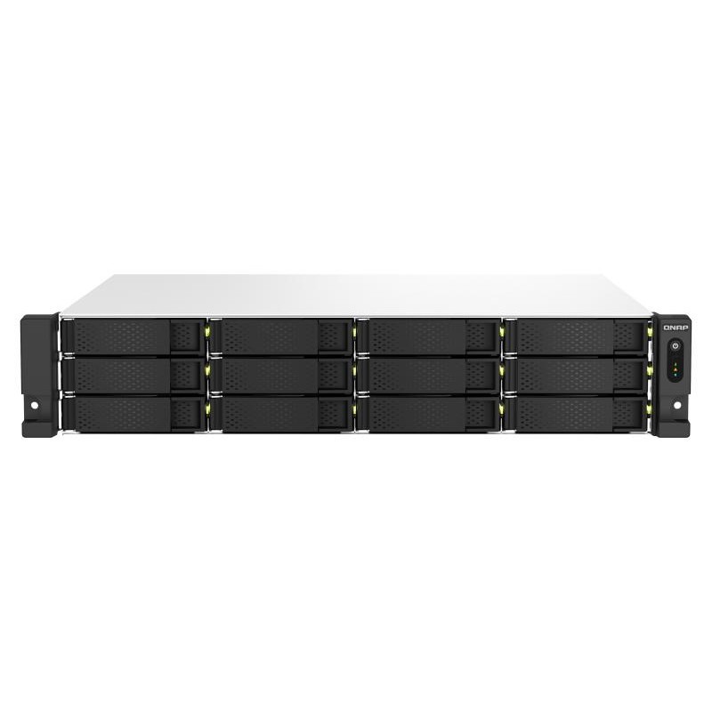QNAP TS-1264U-RP NAS Rack (2 U) 8 Go DDR4 QNAP QTS Aluminium, Noir