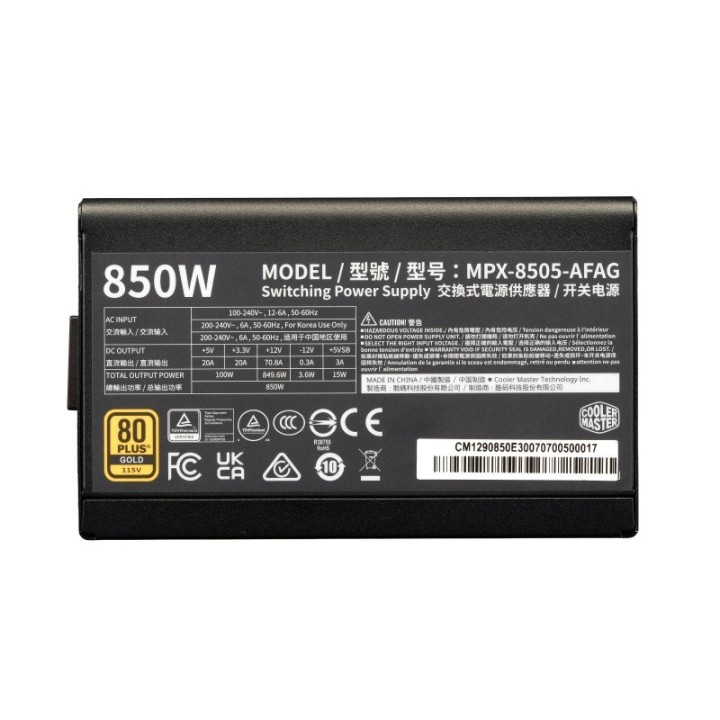 Alimentation Cooler Master Elite Gold 850 FM - 850 W 80 PLUS Gold