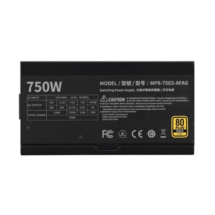 Alimentation Cooler Master MWE Gold V3 ATX3.1 - 750 W 80 PLUS Gold