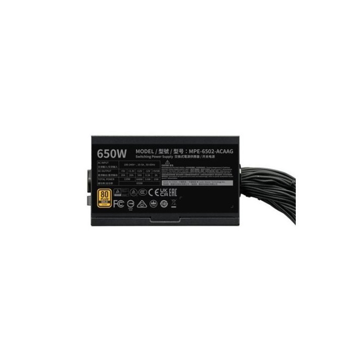 Alimentation Cooler Master MWE Gold 650 V3 non modulaire - ATX 3.1 - 650 W 80 PLUS Gold