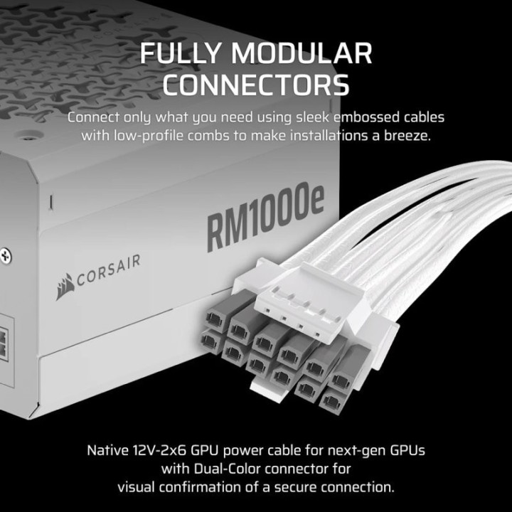 Alimentation Corsair RMe White Series, RM1000e White - 1000 W 80 PLUS Gold