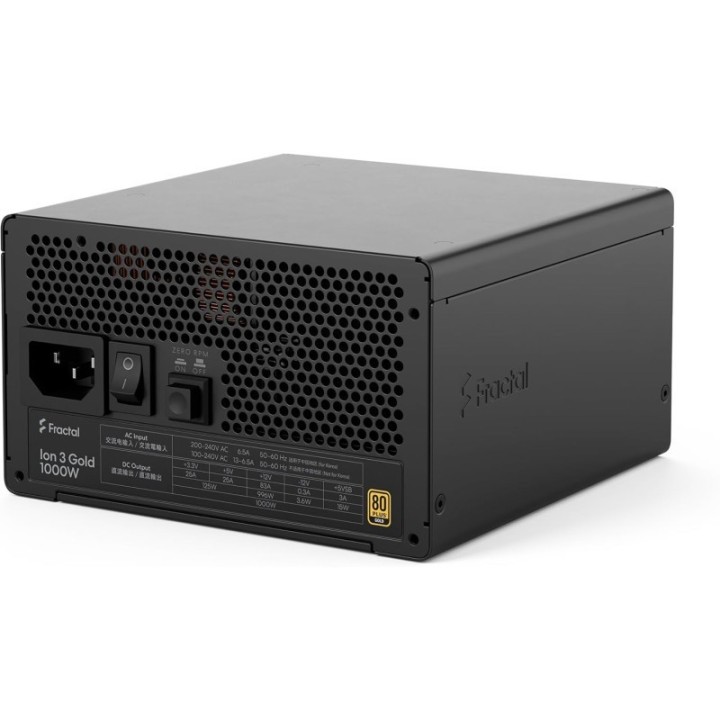Alimentation Fractal Design Ion 3 Gold Black, EU Cord - 1000 W 80 PLUS Gold