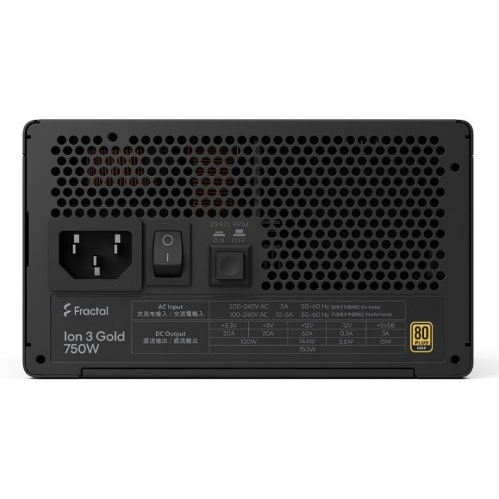Alimentation Fractal Design Ion 3 Gold - 750 W 80 PLUS Gold