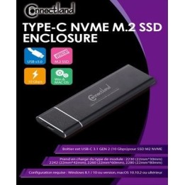 Connectland - Boitier Externe Type-C NVME M2 Usb Type C