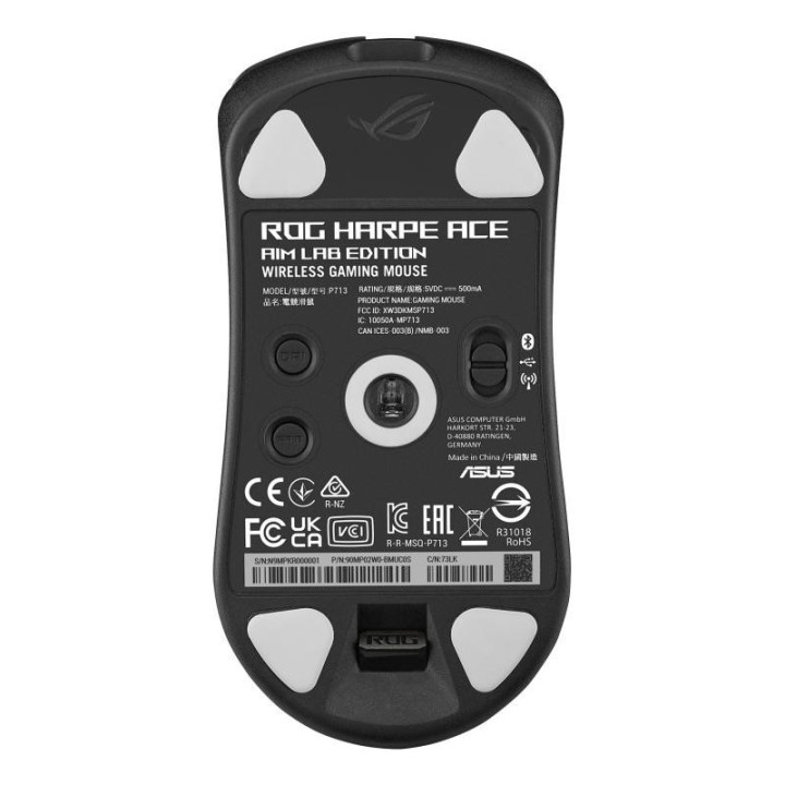 ASUS ROG Harpe Ace Aim Lab Edition souris Jouer Ambidextre RF Wireless + Bluetooth + USB Type-A Optique 36000 DPI