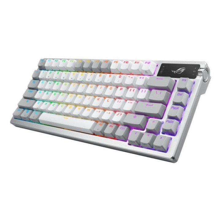 ASUS ROG Azoth clavier Jouer USB + RF Wireless + Bluetooth Blanc
