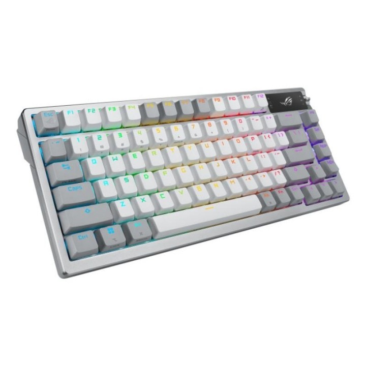 ASUS ROG Azoth clavier Jouer USB + RF Wireless + Bluetooth Blanc
