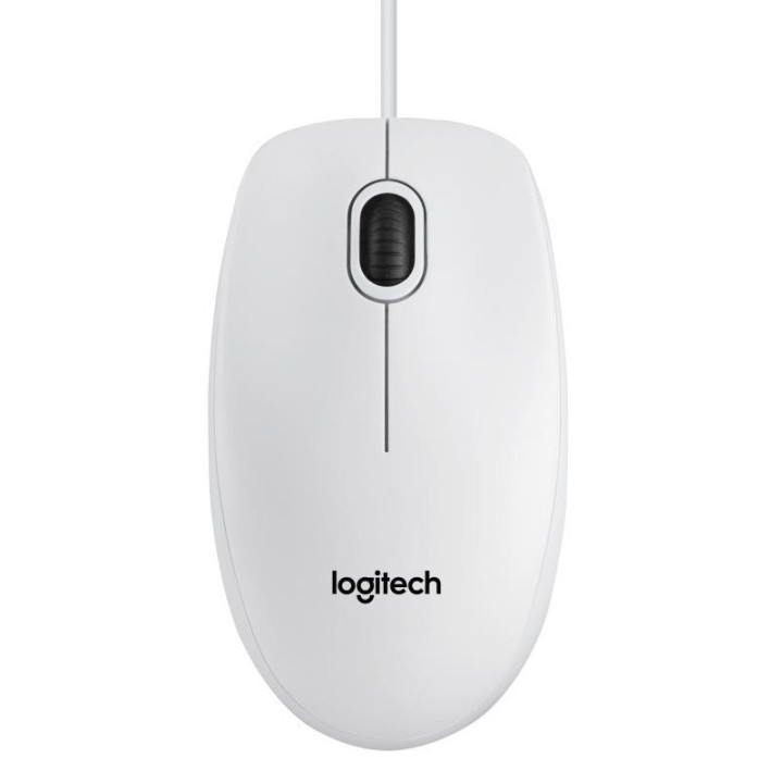 Souris Logitech B100 Optical Fil USB Blanc OEM