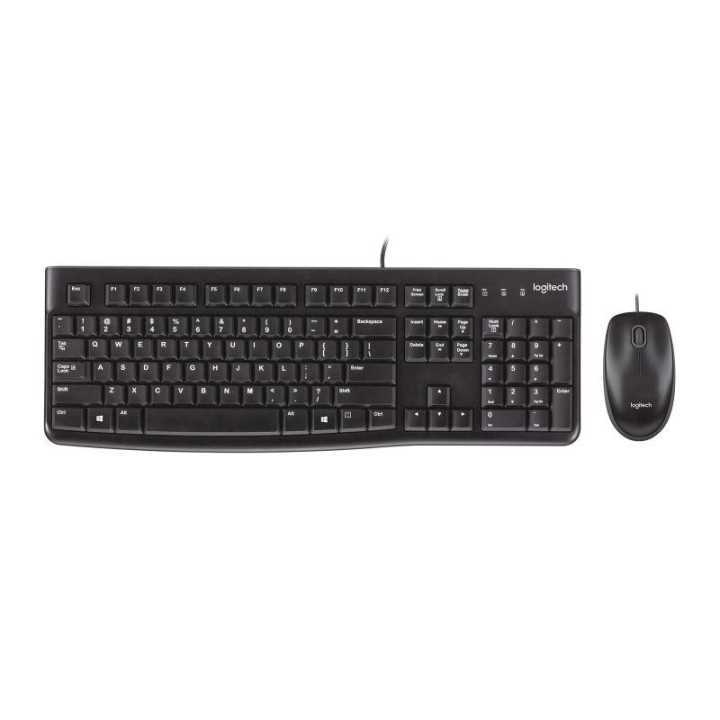 Clavier + Souris Logitech Filaire Noir MK120
