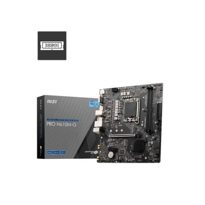 Carte mère MSI PRO H610M-G - LGA 1700 - Micro-ATX - DDR5