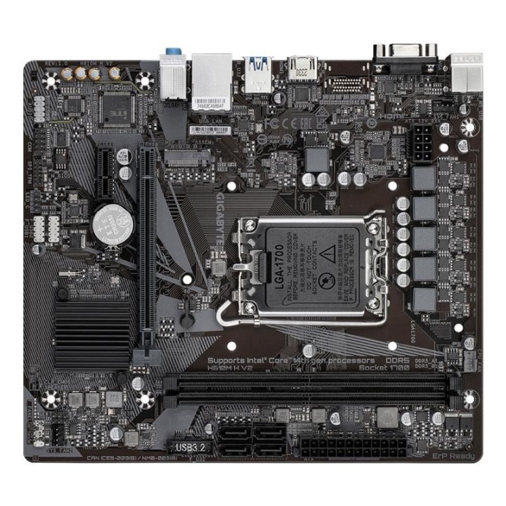 Carte mère Gigabyte H610M H V2 - LGA 1700 - Micro-ATX - DDR5