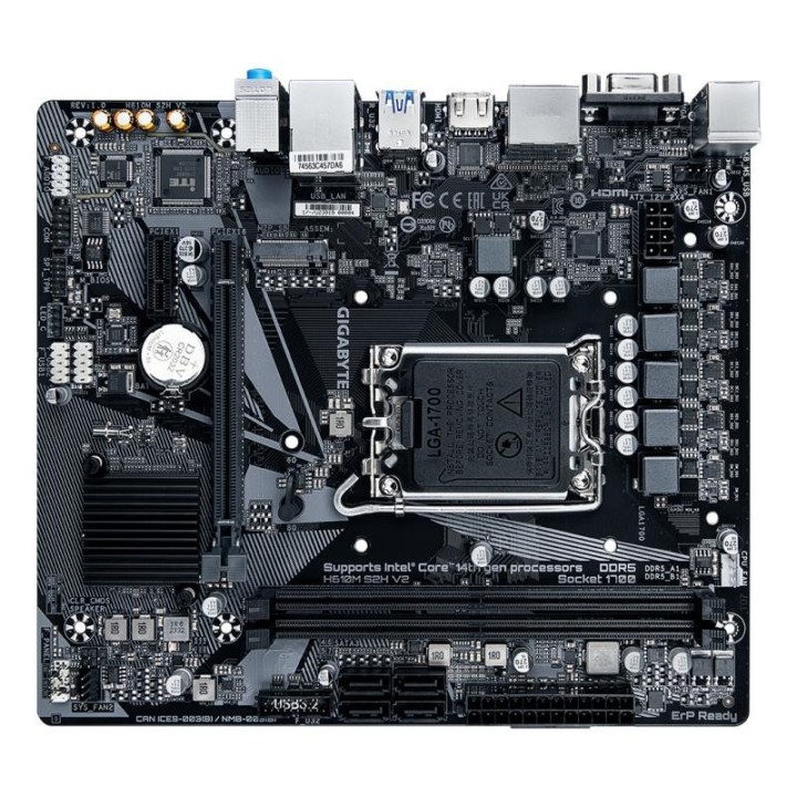 Carte mère Gigabyte H610M S2H V2 - LGA 1700 - Micro-ATX - DDR5