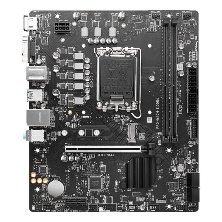 Carte mère MSI PRO H610M-E DDR4 - LGA 1700 - Micro-ATX - DDR4