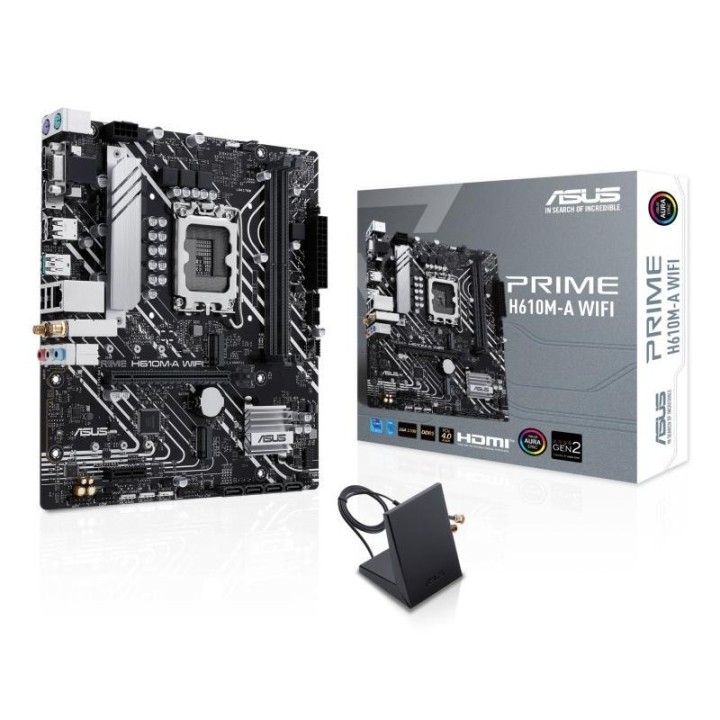 Carte mère ASUS Prime H610M-A WIFI - LGA 1700 - Micro-ATX - DDR5 - Wi-Fi
