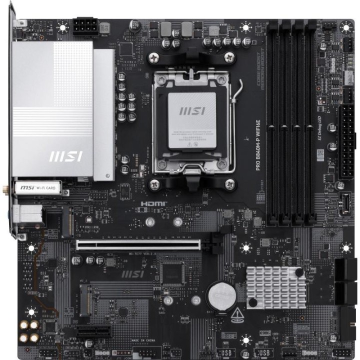 Carte mère MSI PRO B840M-P WIFI6E - AM5 - Micro-ATX - DDR5 - Wi-Fi