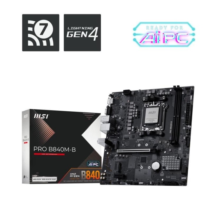 Carte mère MSI PRO B840M-B - AM5 - Micro-ATX - DDR5