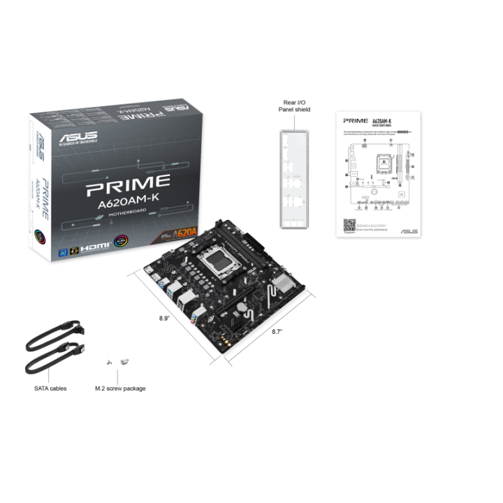 Carte mère ASUS Prime A620AM-K - AM5 - Micro-ATX - DDR5