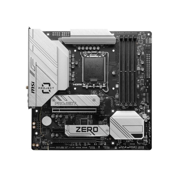 Carte mère MSI B760M Project Zero - LGA 1700 - Micro-ATX - DDR5 - Wi-Fi