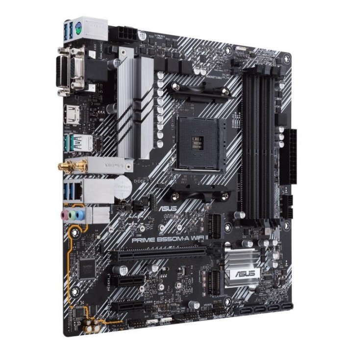 Carte mère ASUS PRIME B550M-A WIFI II - AM4 - Micro-ATX - DDR4 - Wi-Fi