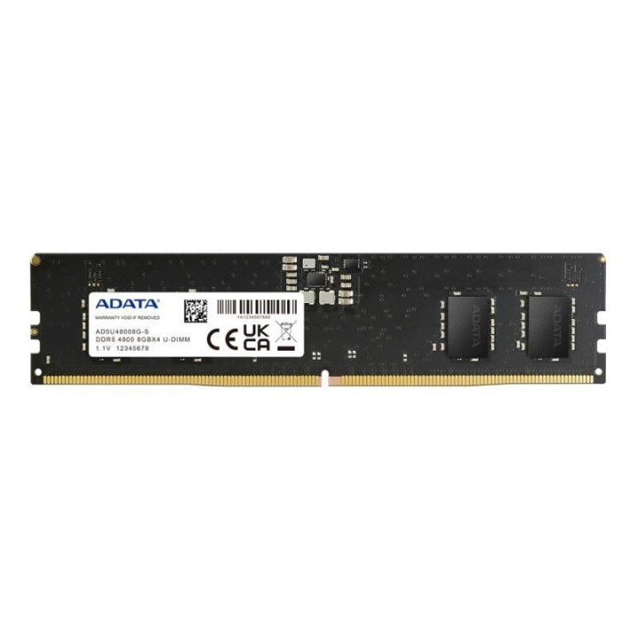 Mémoire ADATA Standard 8 Go (1 × 8 Go) DDR5 4800 MHz | Ordiland
