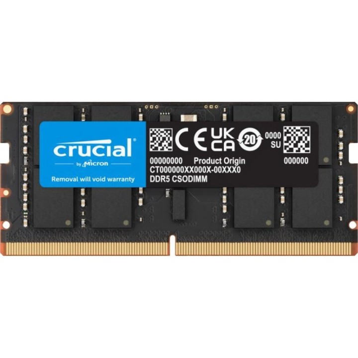 Mémoire Crucial 32 Go (1 × 32 Go) DDR5 6400 MHz CL52 | Ordiland