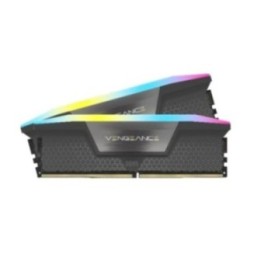 Mémoire Corsair Vengeance RGB 64 Go (2 × 32 Go) DDR5 6000 MHz CL40 Gris (CMH64GX5M2D6000Z40)