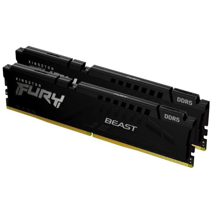 Mémoire Kingston FURY Beast 32 Go (2 × 16 Go) DDR5 5200 MHz CL40 Noir